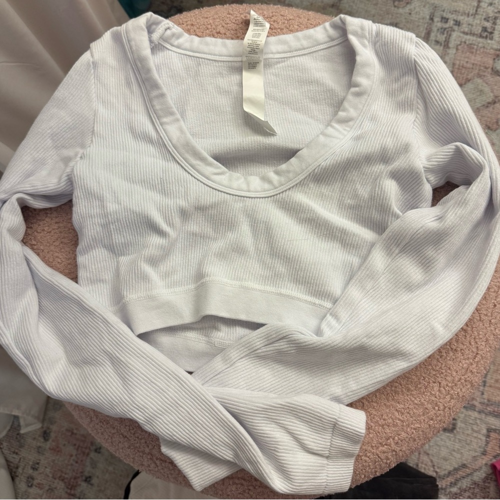 White Alo Yoga Long-Sleeve Top